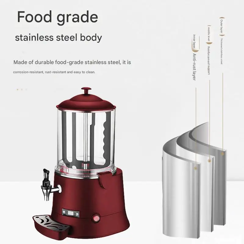 Stainless Steel Hot Chocolate Dispenser Chocolate Maker Machine For Heating Mix Coffee Milk Chocolate