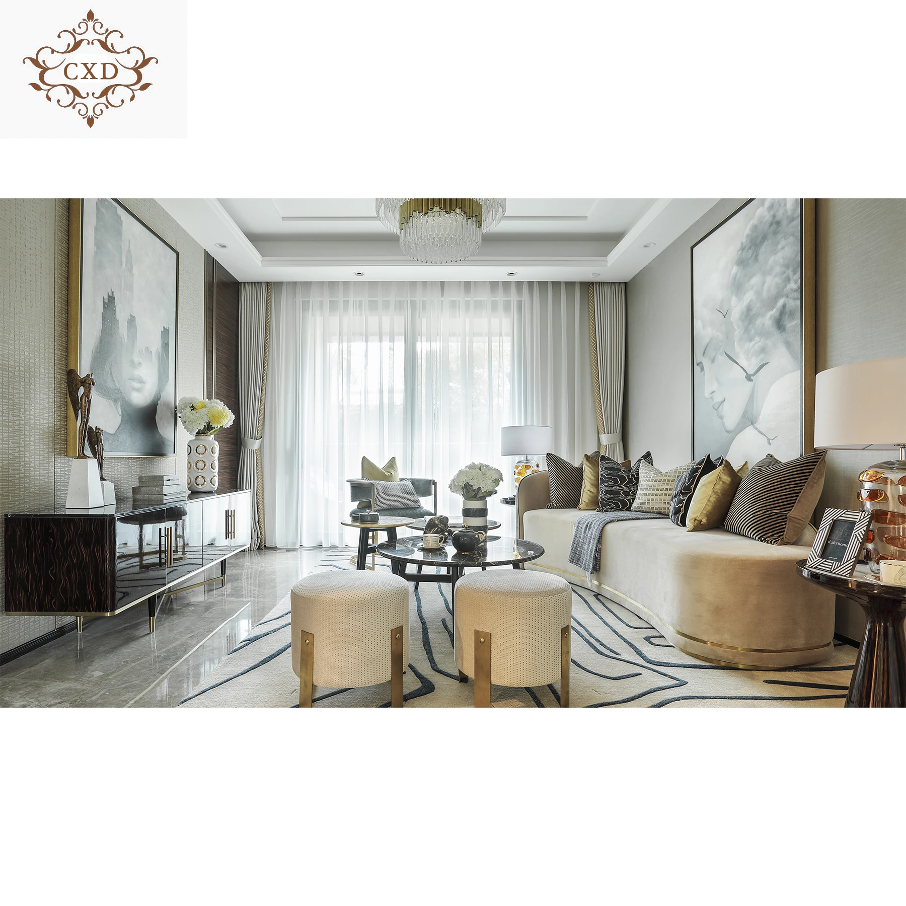 hotel furniture lobby or two seat living room modern luxury lounge sofa set