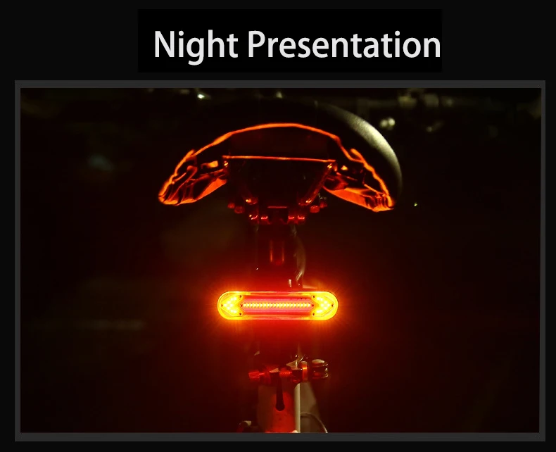 Usb Rechargeable Bicycle Tail Light Bicycle Riding Turn Signal Warning Lights Wireless Led Rear Light With Remote Control