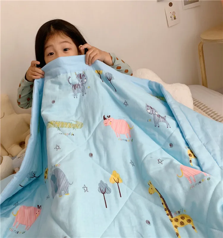 Wholesale 100% Cotton blanket quilt printed design kids comforter set baby cot bedding set