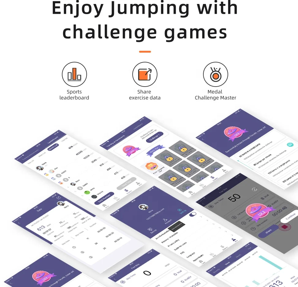 New Arrival USB Charging Digital Plastic Counter Smart App Skipjoy Adjustable Rope Length Skipping Rope