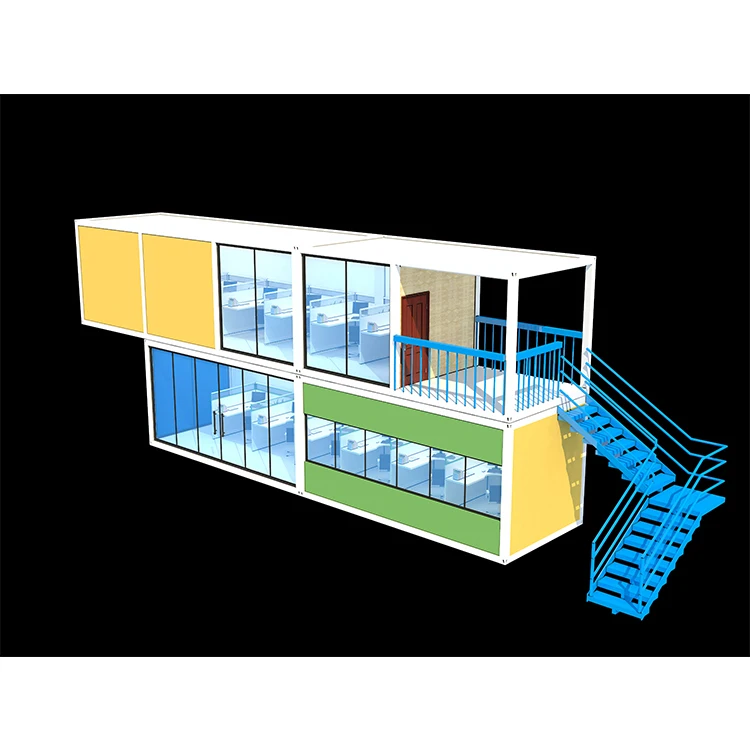 
Prefabricated office loose packed container house recycled container housing 2 storys modular container office 