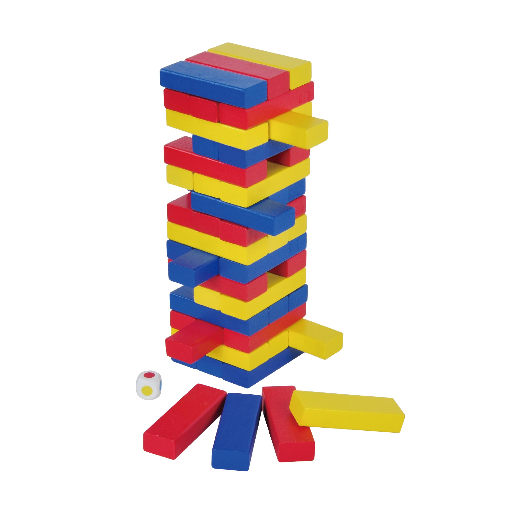 Party Game 49 pcs Colored Construction Stracking Wooden Blocks Stacking Tower Game