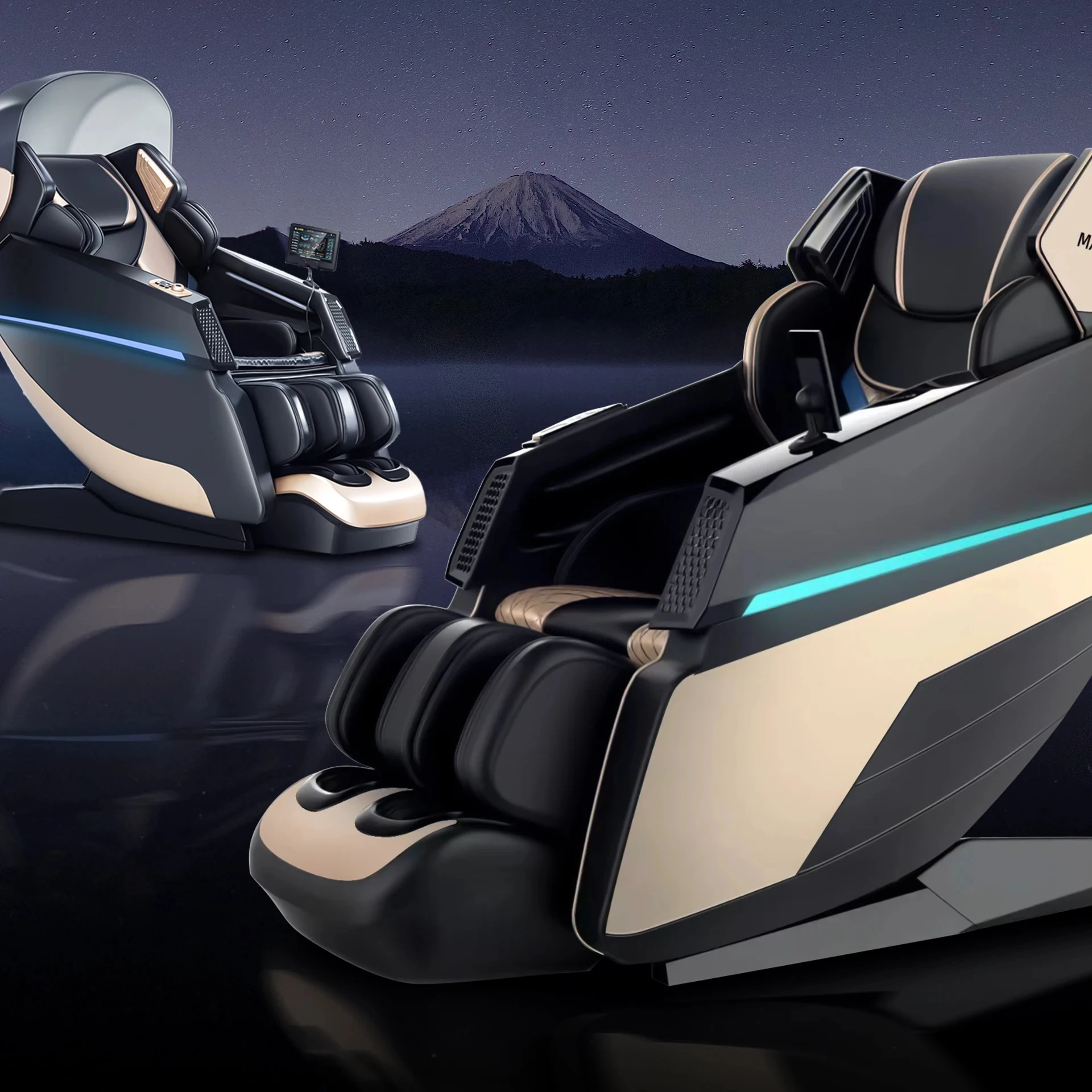 2023 Luxury Electric 4D Zero Gravity full body massager massage furniture chair GUOHENG