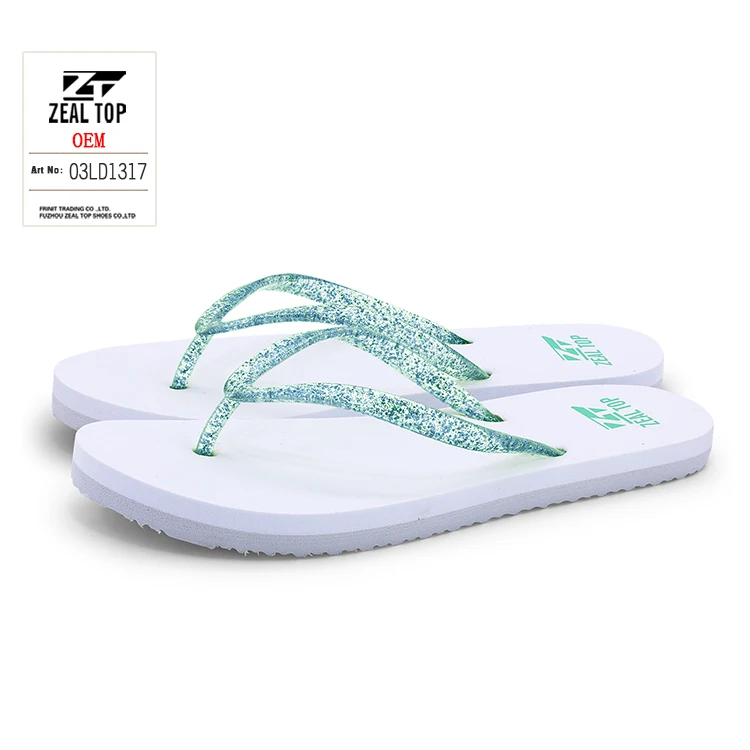 flip flops slipper comfortable leisure custom Rainbow simple solid color glitter slipper flip flop women summer sandals