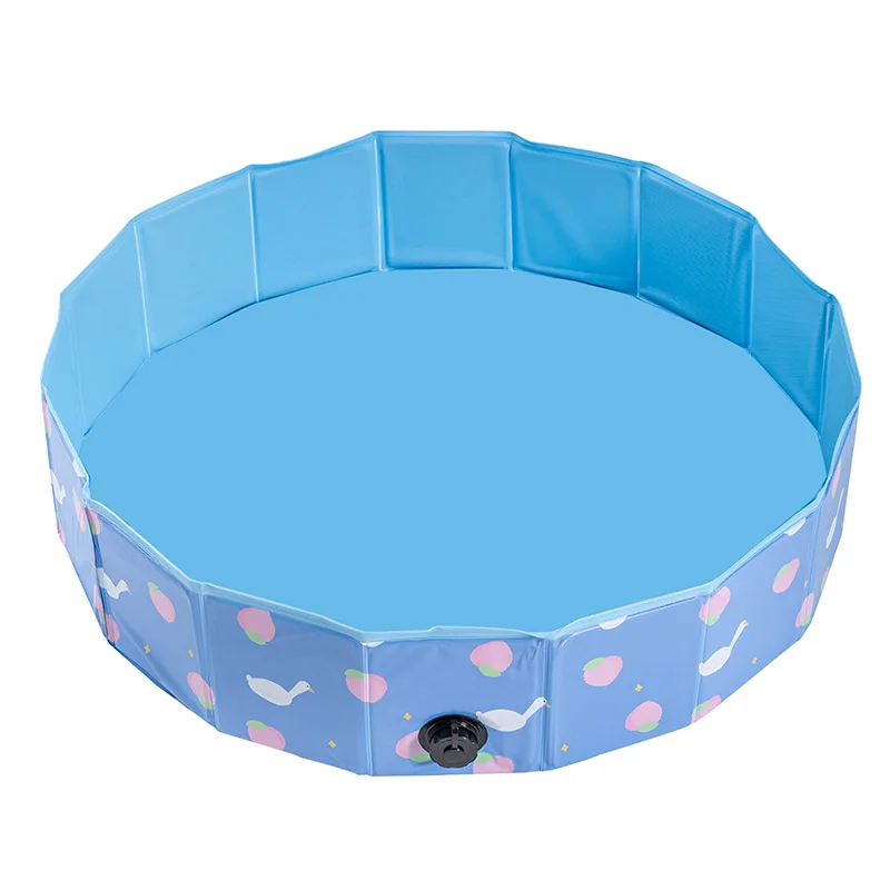 Foldable Dog Pool Portable Kiddie Pool, Dog Swimming Pool Collapsible PVC Pet Bathing Tub