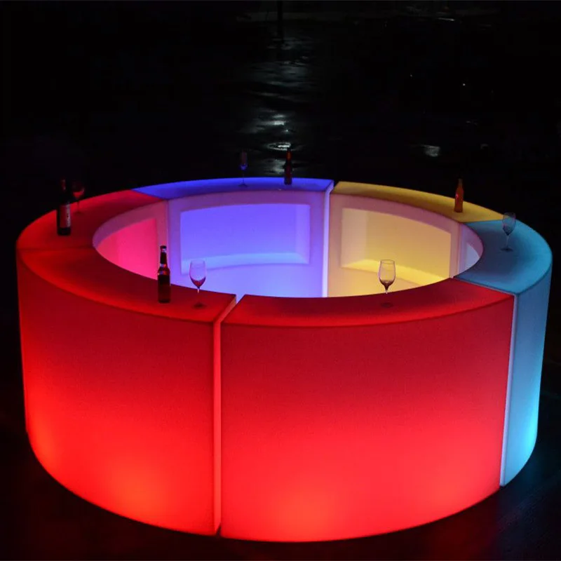 outdoor led bar counter used coffee shop restaurant party event rental portable furniture led lighted bar counter for sale