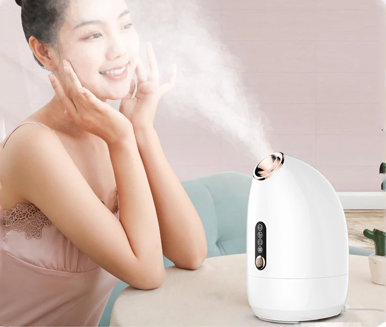 Private Label Nano Ionic Face Steamer for Home Facial Warm Mist Humidifier Facial Steamer