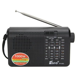 DC charge am fm sw 4 band mini radio portable am fm multiband pure radio with AA battery warehouse FP-803