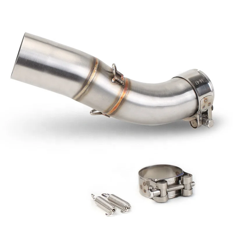 REALZION Motorcycle Stainless Steel Carbon Fiber Exhaust Muffler Pipe Suit For YAMAHA YZF-R25 2013-2015