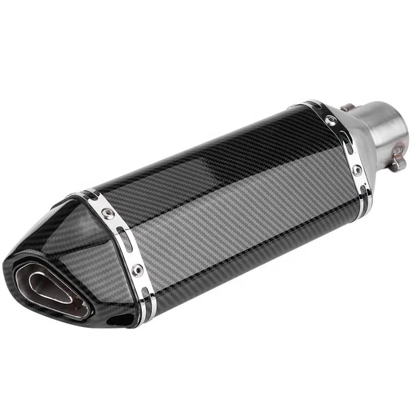 51MM Motorcycle Exhaust Pipe with Muffler Moto Bike Pot Escape 370mm Motorcycle Muffler