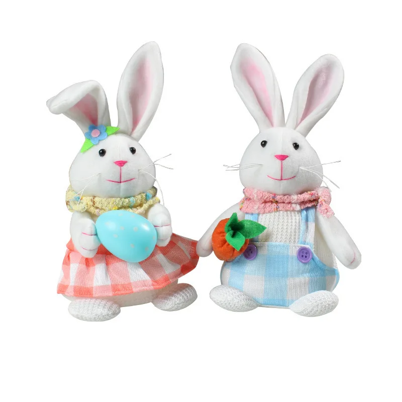 Easter station posture rabbit toy cartoon cute egg radish glowing rabbit table furnishings Easter bunny