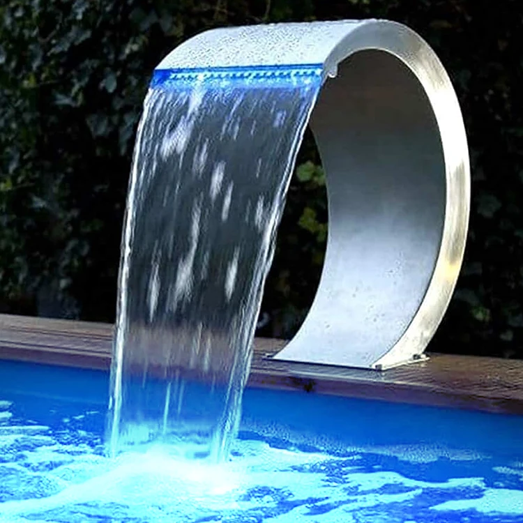 Factory Stainless Steel Swimming Pool Spa Massage Waterfall Spout For Swimming Pool