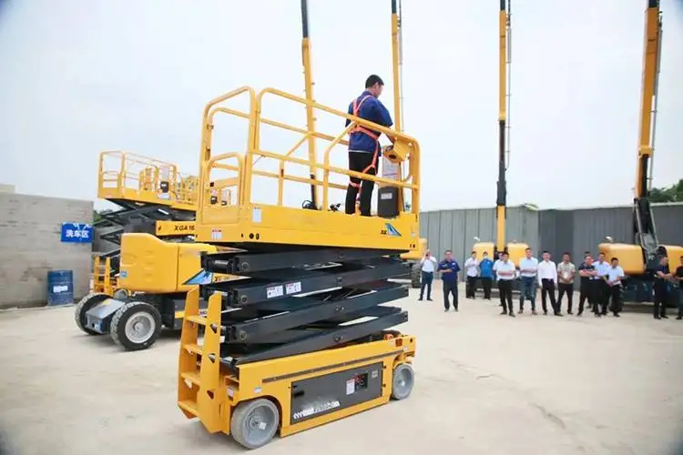 12m electric construction cheap hydraulic scissor lift aerial work platform table for