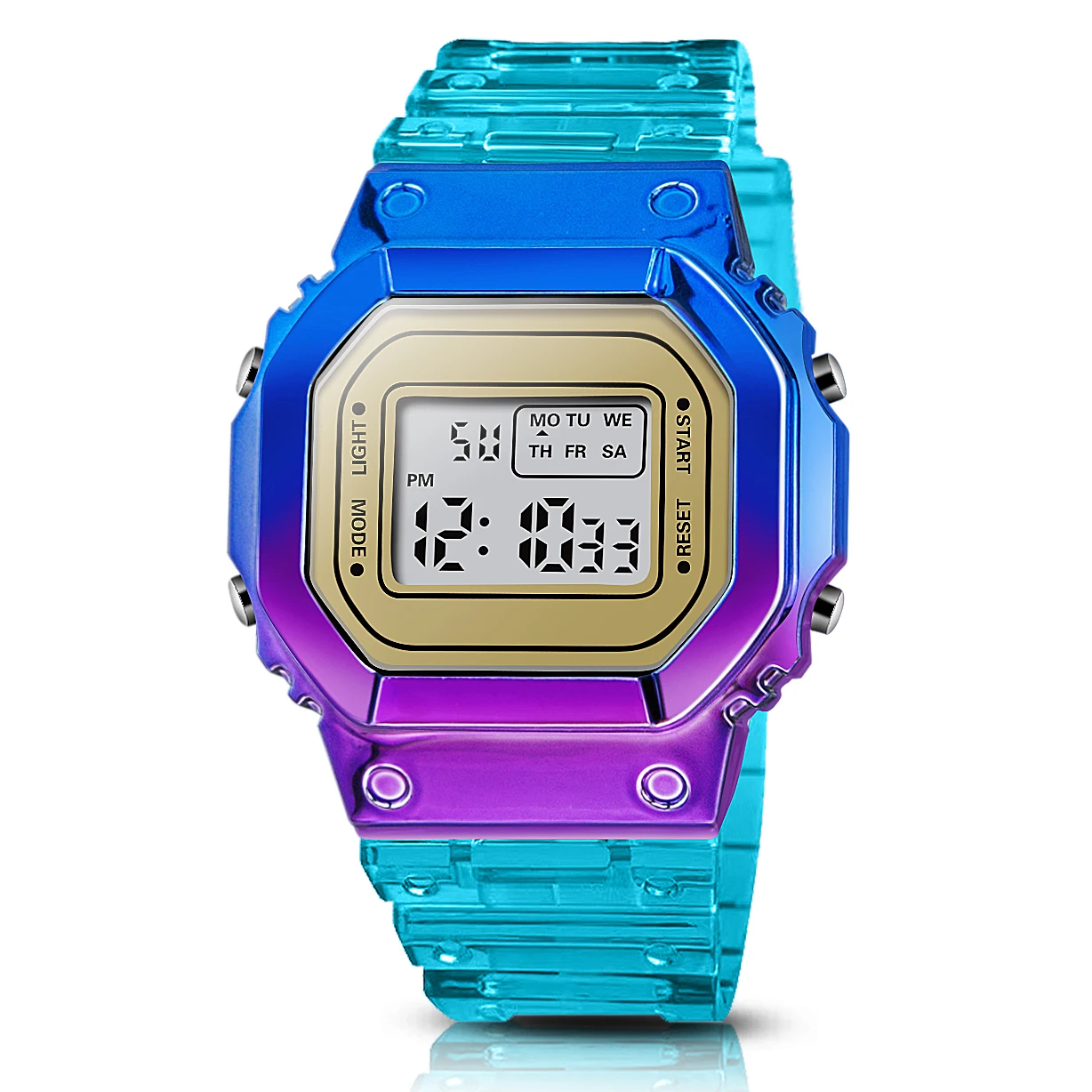 Мужские цифровые часы Роскошные светодиодные Детские Водонепроницаемые