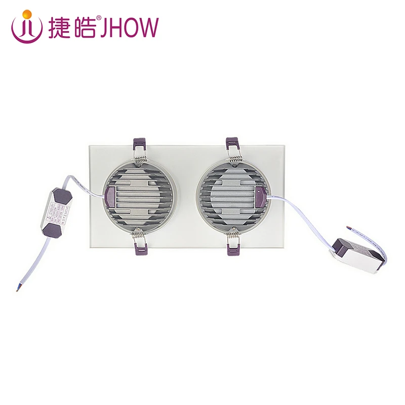 JHOW G3215 High Quality Recessed 15W Office Grille Grille Light Ceiling Light COB Downlight