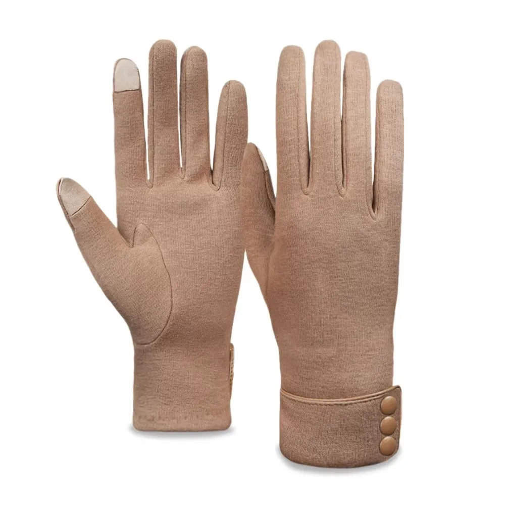 Portable Ladies Fashion Outdoor Cashmere Hand Gloves for Women Touch Screen Gloves velvet Winter Warm Long black Gloves