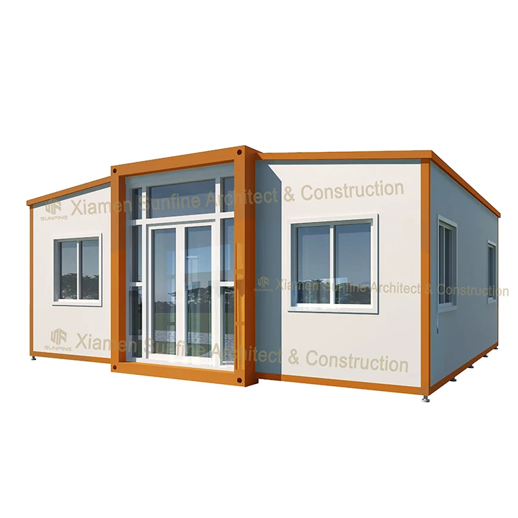 Cheap 2 floor shipping converted container portable house with pool ready to use modular glass house store