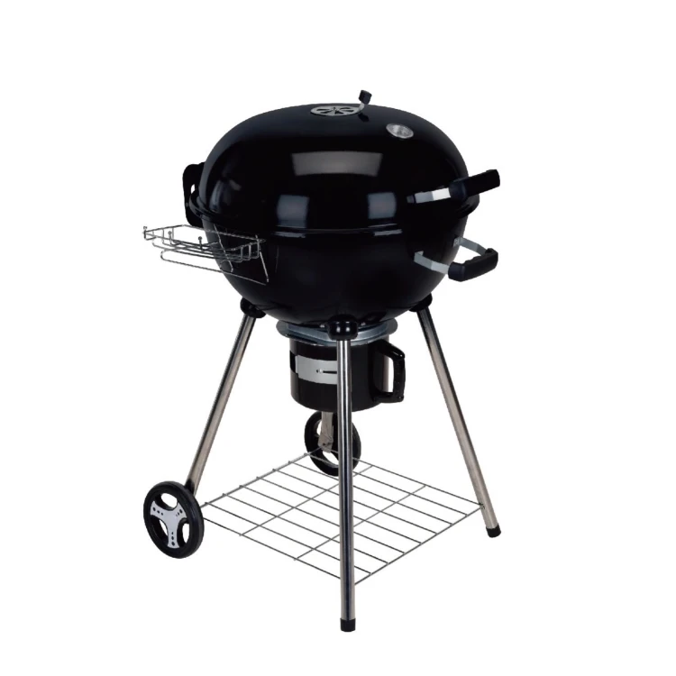 Custom Garden Charcoal Bbq Grill Apple Shape 4 Legs Black Kettle Barbecue Grill