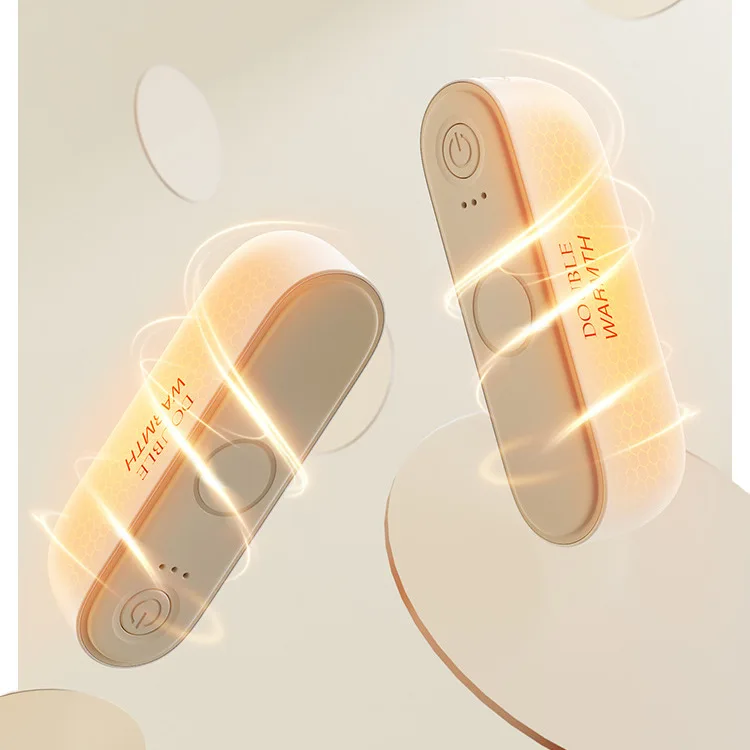 2024 New 2 in 1 Pocket Heater Mini Usb Hand Warmers 6000mah Portable 2 Pack Rechargeable Magnetic Hand Warmer for Men Women