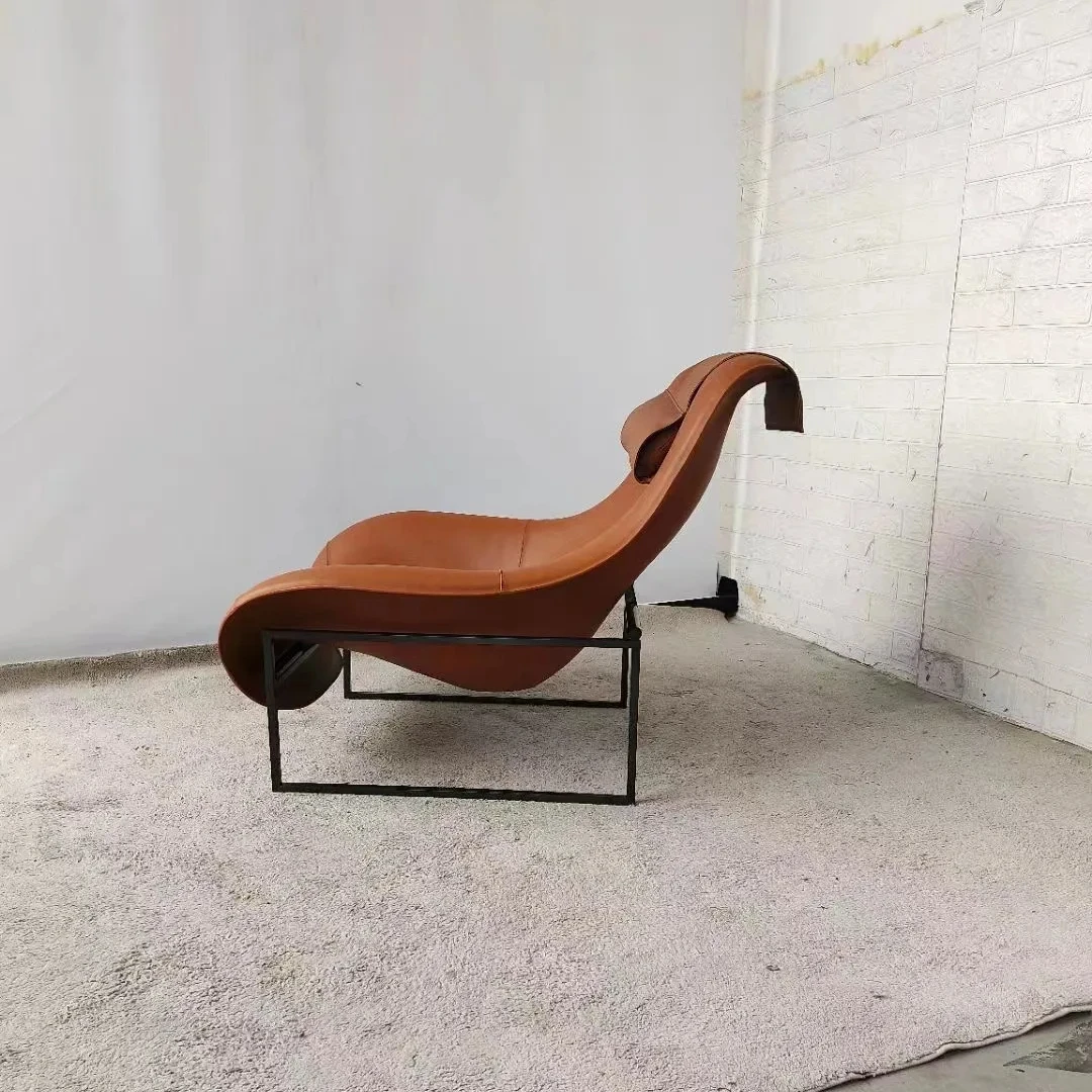 Luxury Living room chair Italy style leather cafe chair leisure armchair for hotel room lounge sofa chair