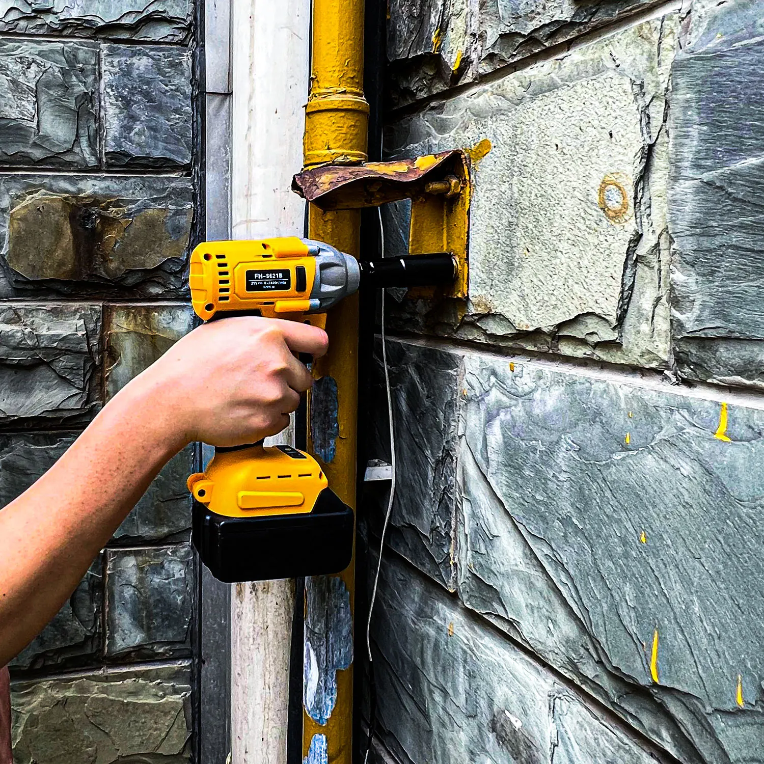Impact Drill Driver Lithium Battery Power Tools Wood Metal Portable Cordless Impact Wrench 21V