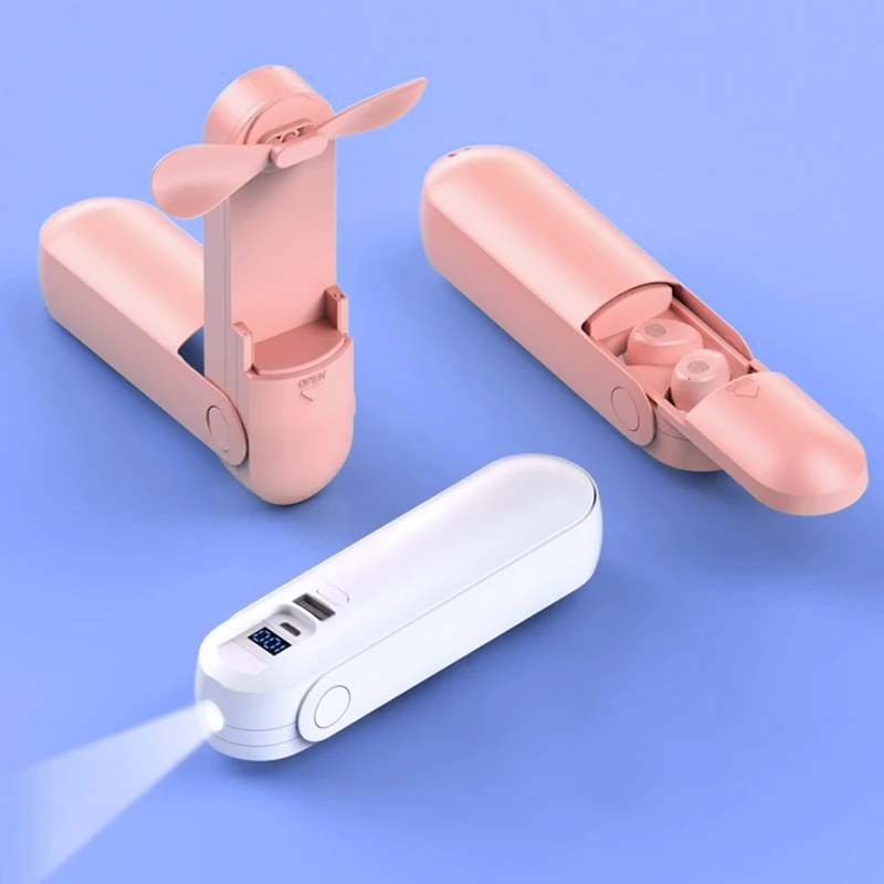 2021 New Top Battery Display Hands Free Electronics Dropshipping Earphone Box For Mobilephone With Micro Fan and power bank
