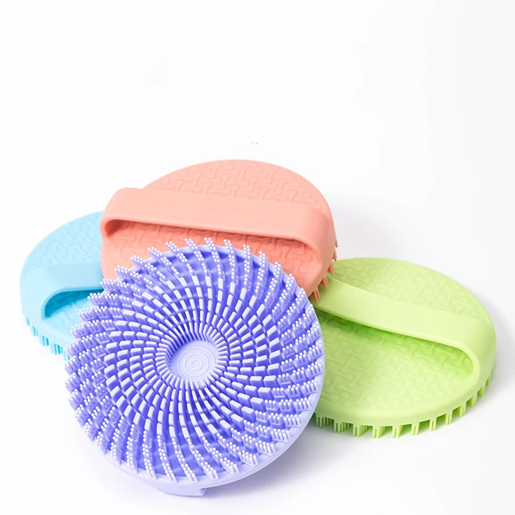 THEONE Silicone Body Face Scalp Massage Shower Scrubber Brush for Body Face Cleaning