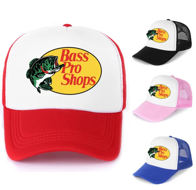 Top Selling Bass Outdoor Mesh Hat Customs Velvet Sport Baseball Suede Trucker Cap Hats