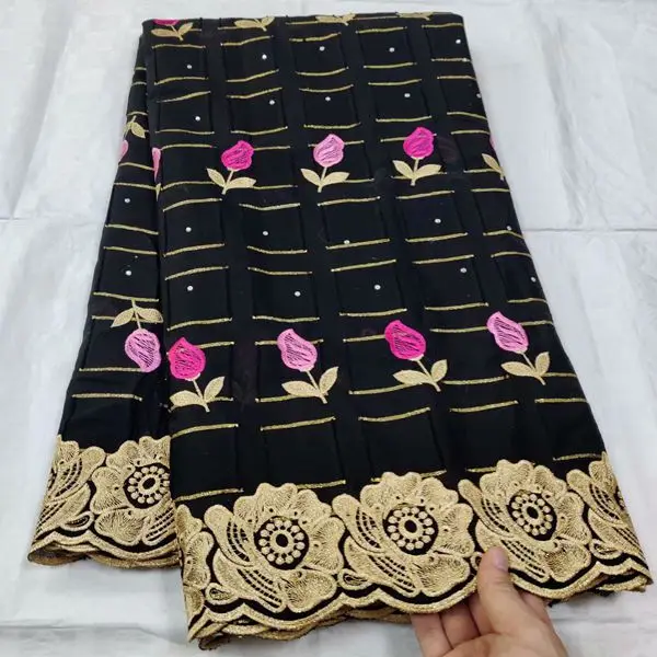 AN3126 2020 High quality fashion swiss voile lace set beautiful color african cotton lace