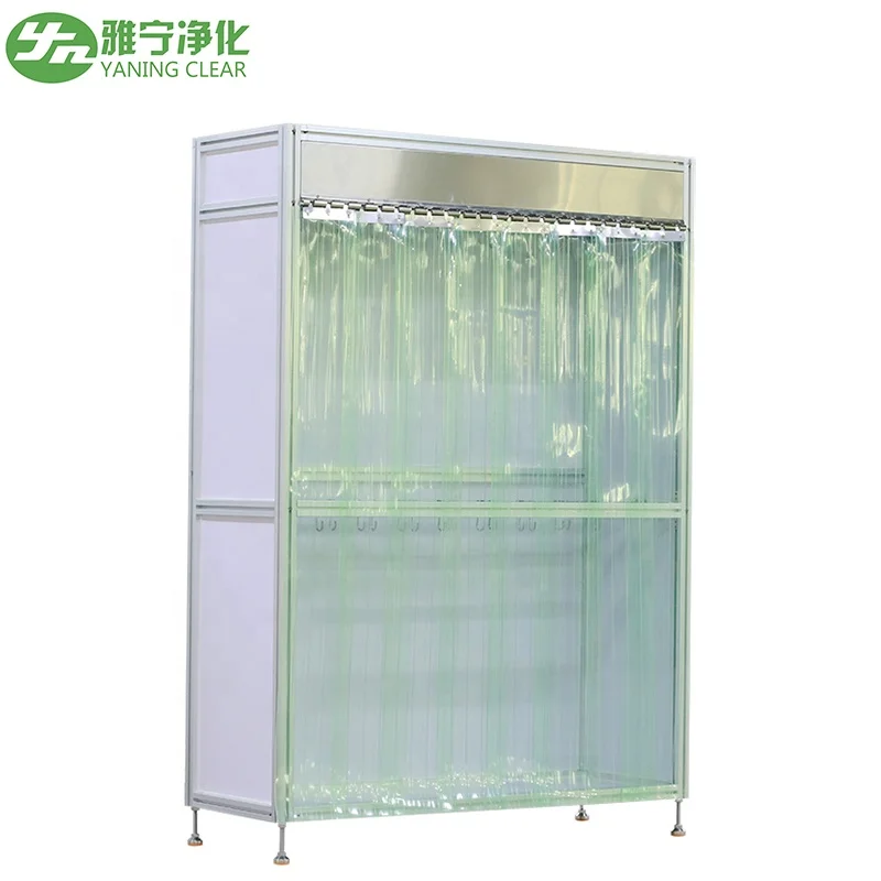 YANING HEPA Filtered ISO 7 High Cleanliness Easy Installation Clean Room Laminar Air Flow Cleanroom Garment Wardrobe Cabinet