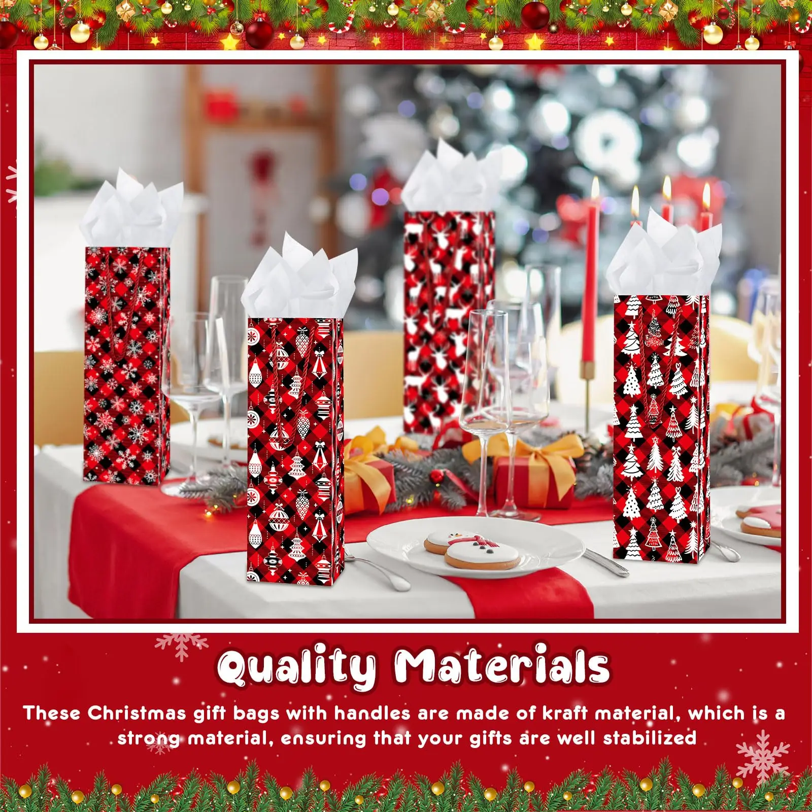 Wholesale Thickened Custom Paper Single Wine Bottle Bag