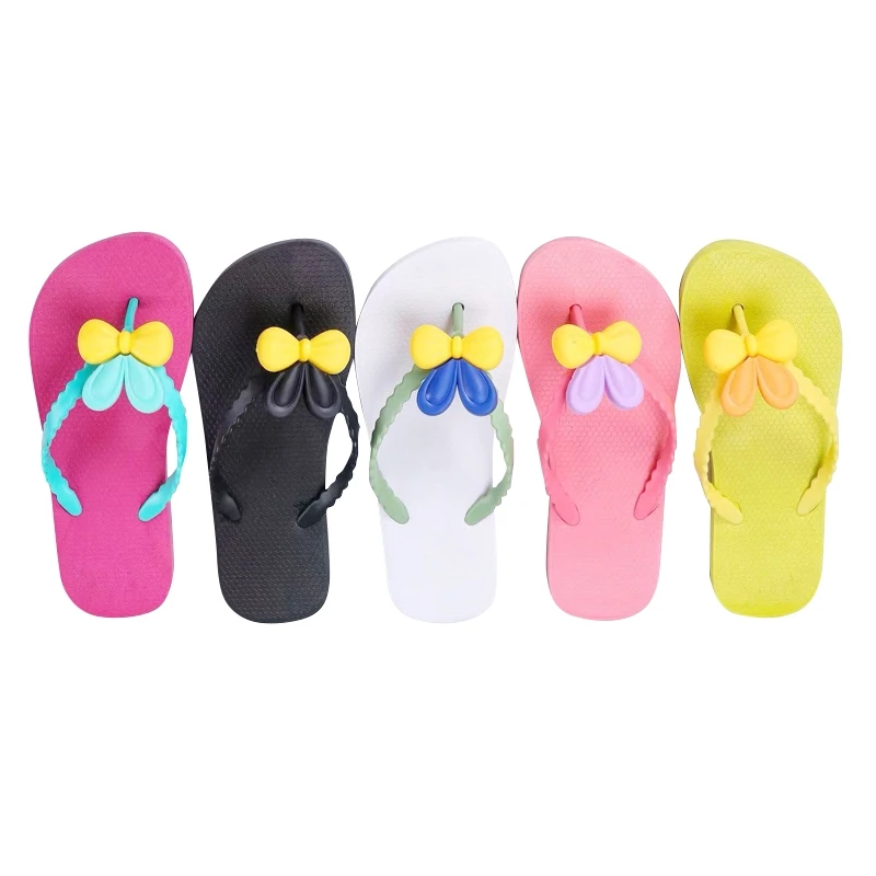 Female Summer Slippers Casual Flat Beach Shoes with PE Insole Cheap Flip Flop for Ladies