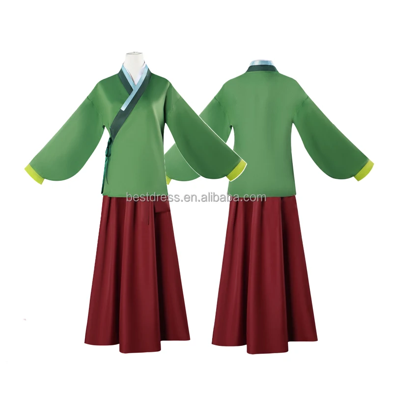 Anime The Apothecary Diaries Maomao Cosplay Costume Dress Skirt Green Top Hairpin Kusuriya No Hitorigoto Halloween