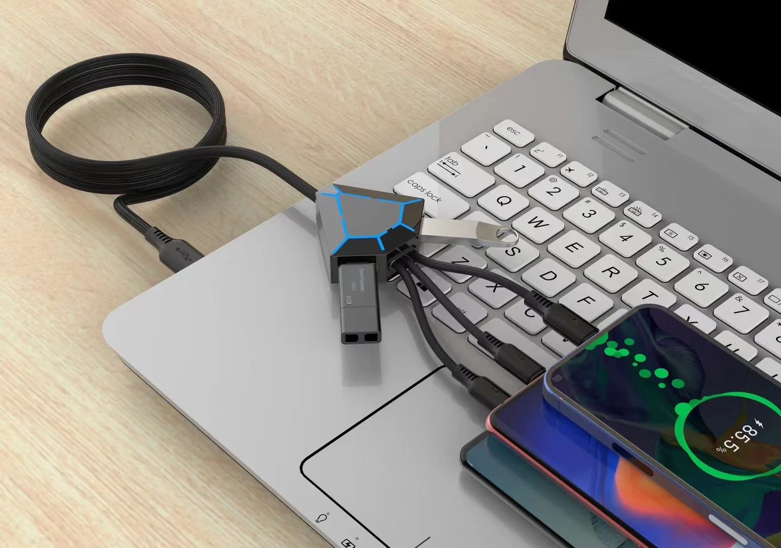 Usb-кабель для передачи данных 5 в 1 2 м а с usb-портами мобильного телефона U-диска принтера мыши и