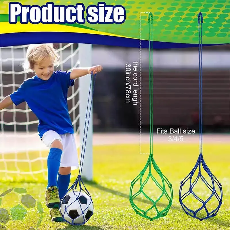 Professional Outdoor Sport Youth Carry Bag for Basketball Soccer Ball Training Football Self Trainer Kick Net Pocket Mesh Design
