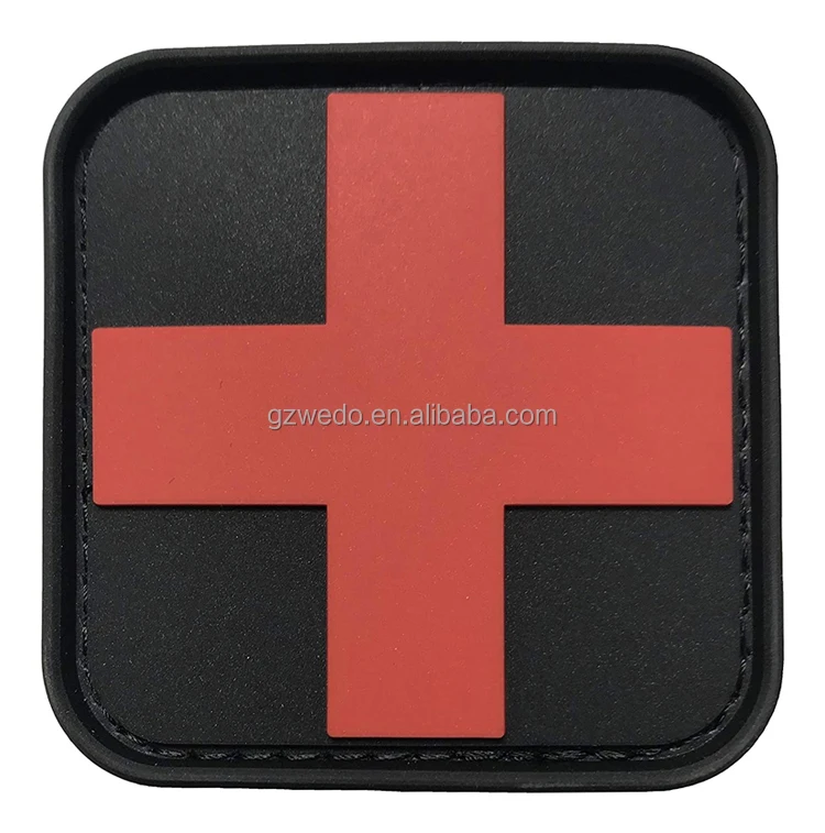 Medic First Aid PVC Morale Patch, Tactical Moral Patches with Hook & Loop Backed 1.5inch x 1.5inch