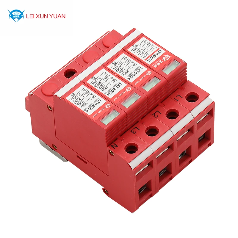 Spd Device 40ka Three-phase Power Supply Lightning Protection Module Surge Protector