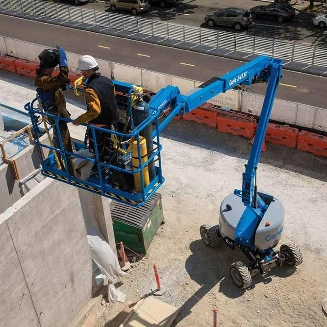 6-18m Battery / Diesel Crank Arm Lift Platform Hydraulic Mobile Boom Lift Genie Manual Trailer Boom Lift