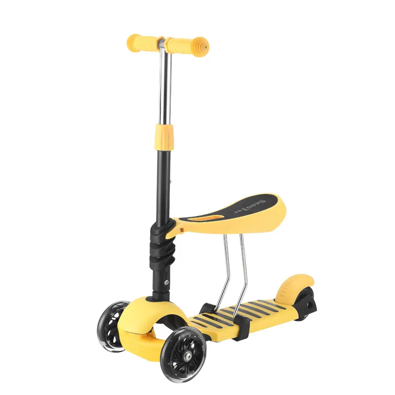 Best selling Mini Kid Scooter Two 120*20mm PU Big Wheel with led Kid Scooter