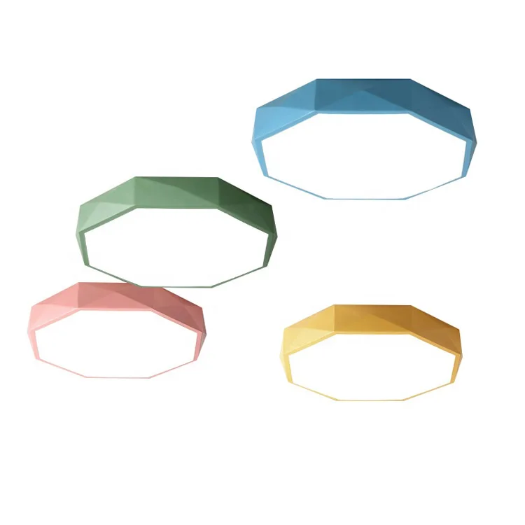 Pop Colorful Hexagon Apartment Office Household Toilet Aluminum LED Interior Ceiling Light
