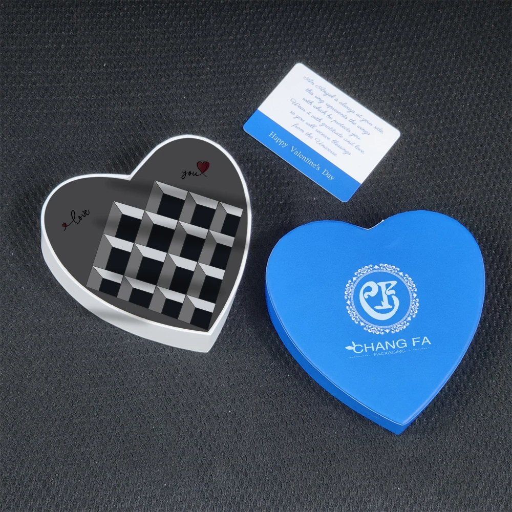 empty valentine day heart shaped box for chocolate packing