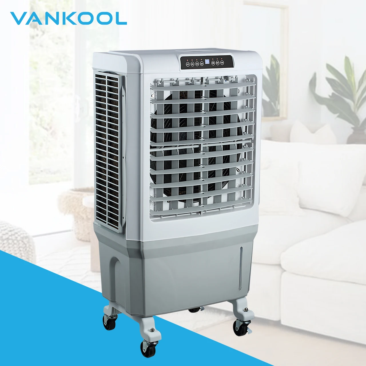 Vankool Floor standing 5000cmh Household portable evaporative cooler with remote control
