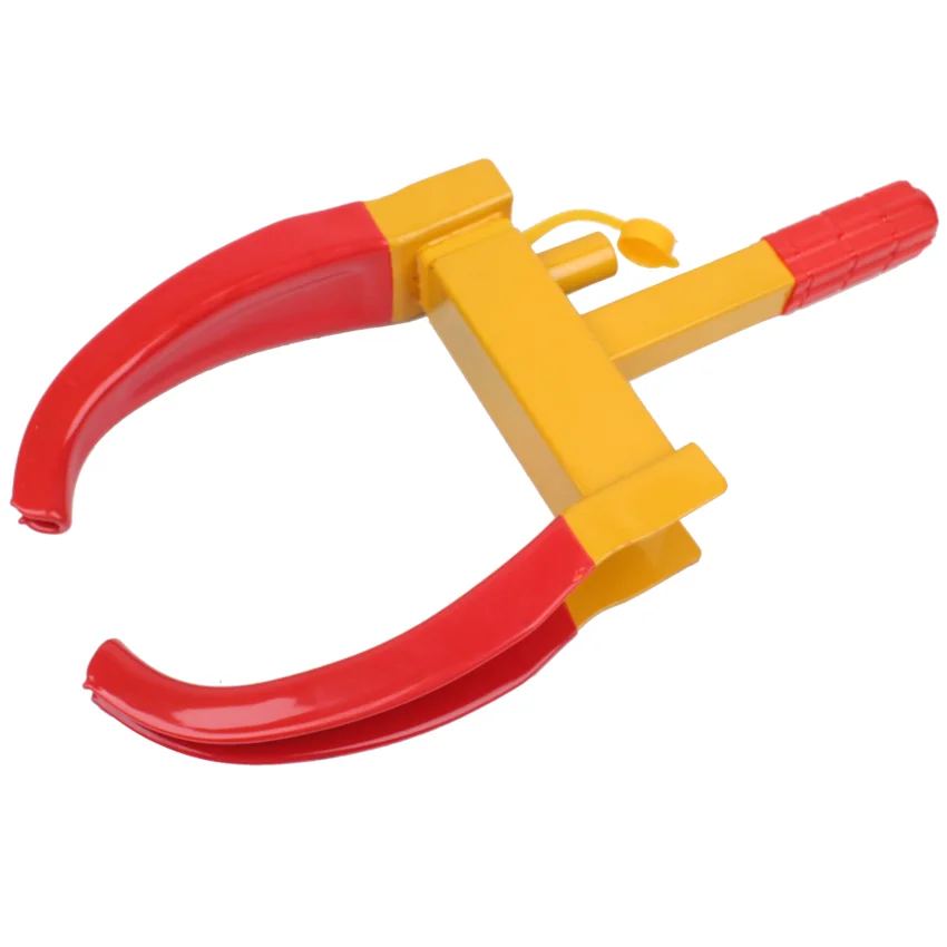 Bloqueo de rueda de coche resistente retractil antirrobo amarillo de seguridad universal Bloqueo del coche