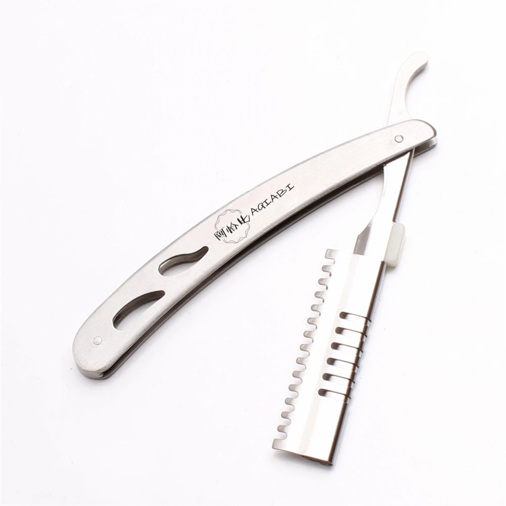 Stainless Steel Salon Sharp Barber Razor Blade Hair Cut Razors Cutting Thinning Knife Hairdresser Tool 100Pcs + 100 Blades A6103