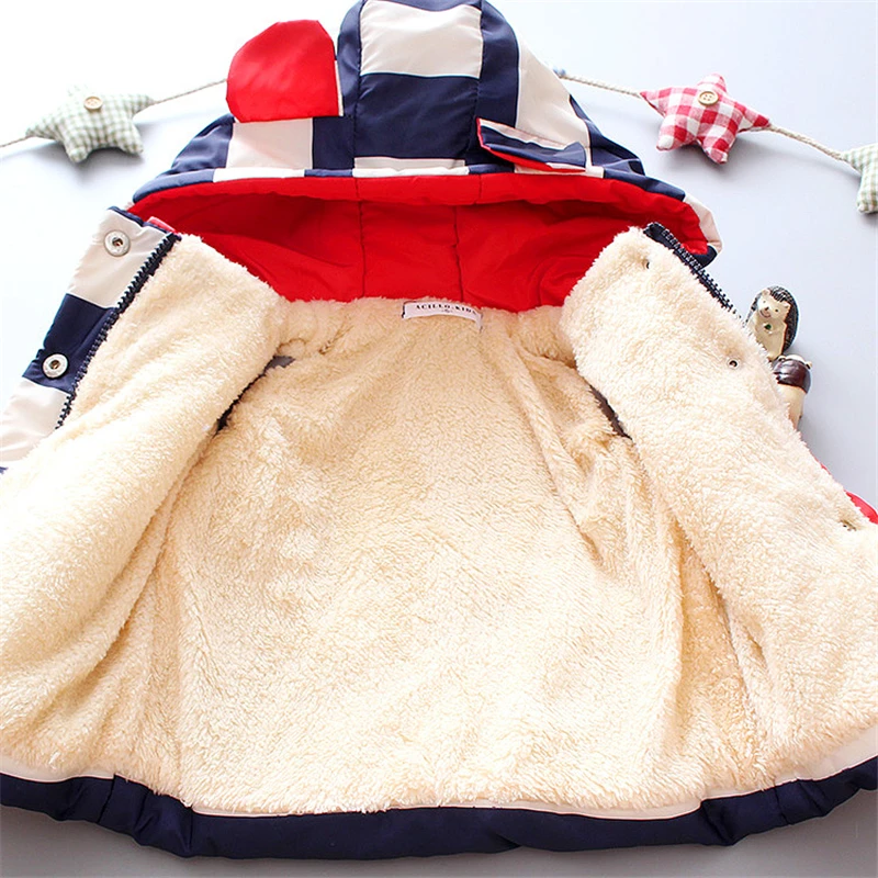 Wholesale Thick Winter Jacket For Boy Fleece Jacket Parkas Custom Children Kid Warm Jacket