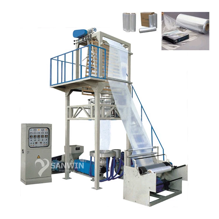 Three Layer BOPP HDPE LDPE Extruder PVC POF Shrink PE Film Blowing Machine PLA Polyethylene Plastic Film Blowing Machine