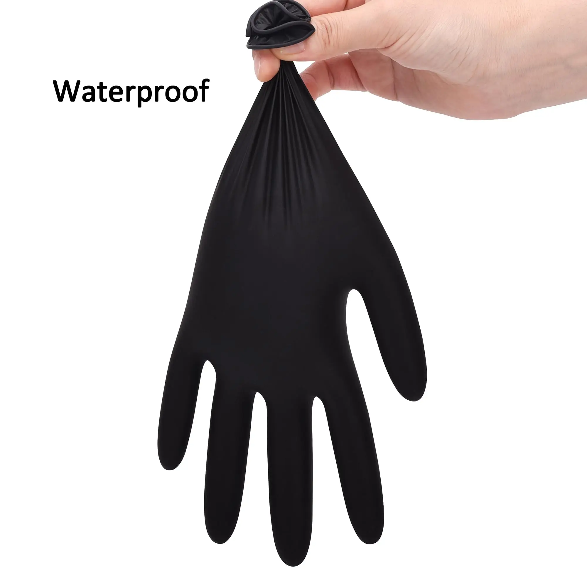 Fingertips Textured Tattoo Protective Safety black nitrile gloves powderfree 100 pcs box Manufacturers