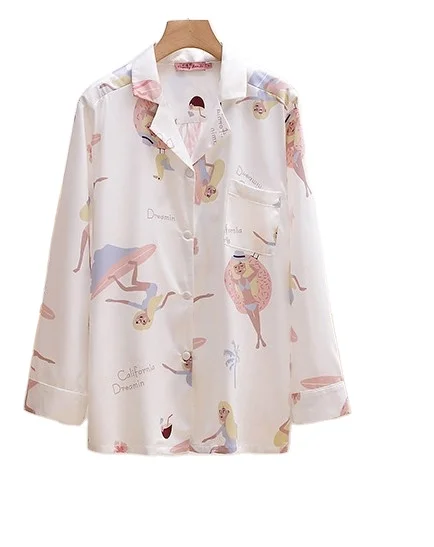 Manufacturer direct sell soft and comfortable satin  Sleepwear& Pajamas home wear  women homewear