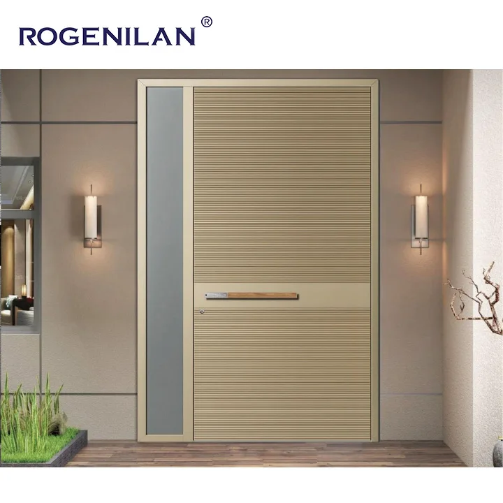 Exquisite handcrafts cast aluminum bullet proof security front main entrance stainless steel pivot door